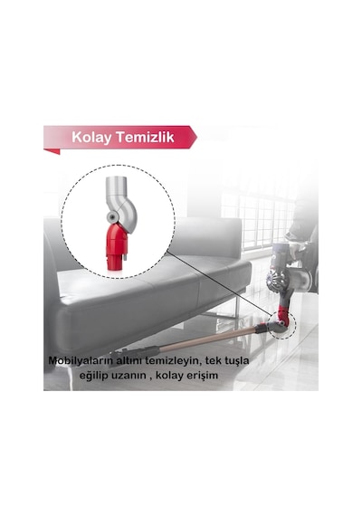 Dyson GEn5 GEn5detect Uyumlu Absolute Mobilya Altı Adaptörü Dik