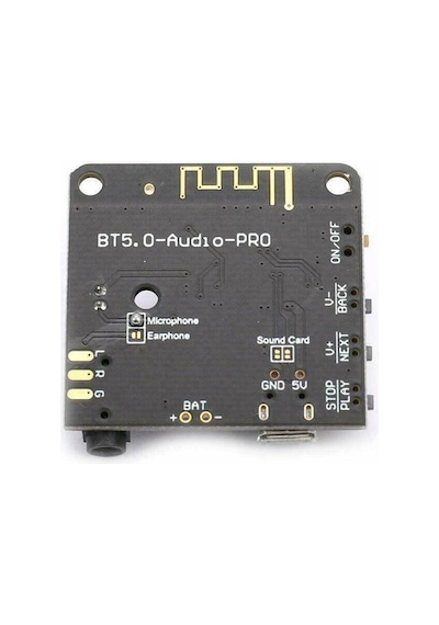 BT5.0 PRO Bluetooth Ses Alıcı Kartı Bluetooth 5.0 MP3 Modülü PRO (Mikrofonlu)