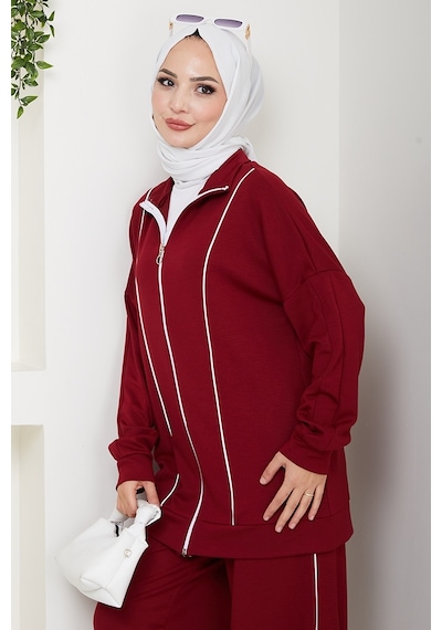 Bestenur Biyeli Oysho İkili Takım 1608 - Bordo Bordo