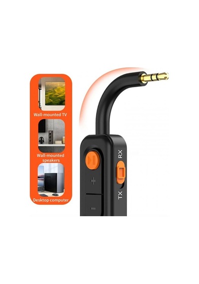 Bluetooth V5.4 Alıcı Verici Mikrofonlu 3.5mm Aux Bluetooth Adaptör