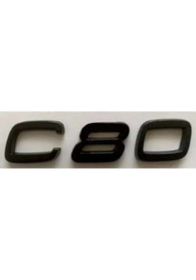 Volvo Uyumlu C80 Siyah Yazı