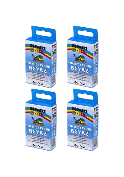Tozsuz Beyaz Tebeşir, 10'lu, 4 Kutu Set