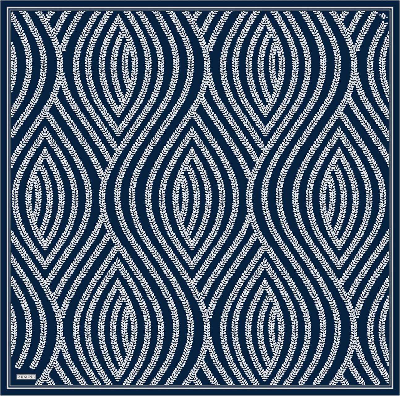 Armine Klasik Desenli Saf İpek Twill Eşarp 9351d 07 Laciver