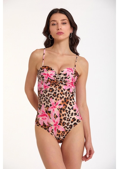 Angbutik Argento 0575-3024 Kadın Drapeli Mayo Leopar