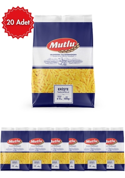 Mutlu Mutlumakarna Erişte 500 G X 20 Paket