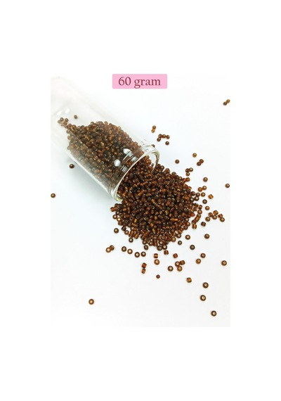 Dökme Cam Kum Boncuk 11/0 2 Mm - 60 Gram - Çok Koyu Turuncu - Bnc064
