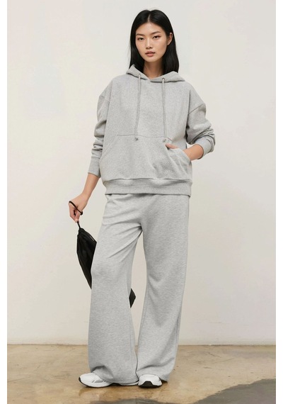 Hiccup Oversize Kapüşonlu Sweatshirt Gri