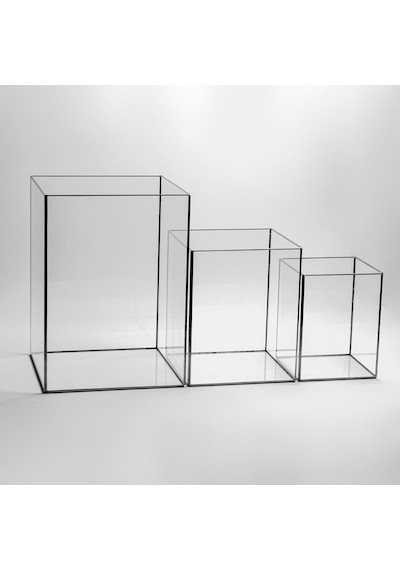 Ayrex Mumluk Cam Siyah Teraryum Fanus Geometrik Minimal Yapımı Dekoratif Bohem Tarz Ev Ofis Dekor Genel