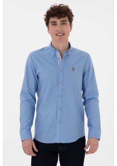 U.s. Polo Assn. Erkek Mavi Gömlek Desenli 50300234-vr036 Mavi