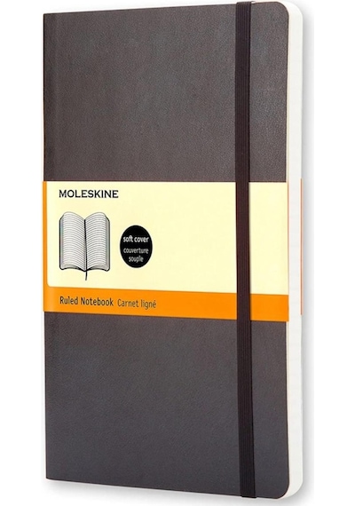 Moleskine Çizgili Siyah Defter Cep Boy Soft Kapak