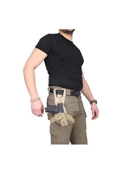Black Grips Canik Mete Uyumlu Polimer Kılıf Ve Alçak Taşıma Aparatı // Bej Kum Bej