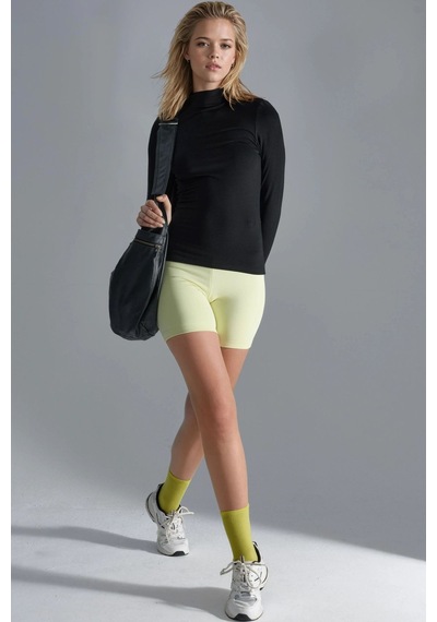 Hiccup Busem Slim Fit Yarım Balıkçı Yaka Bluz Siyah