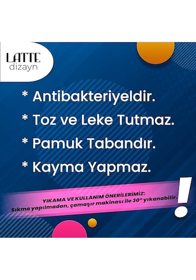 Senda Patchwork Desenli Şönil Pamuk Tabanlı Yıkanabilir Kaymaz Antibakteriyel Salon Halısı 80x200 Genel