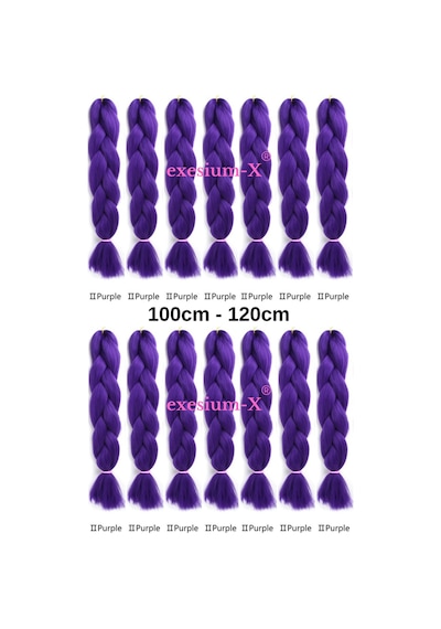 X-pression Afrika Örgüsü Ve Rasta Için Sentetik Saç 100gr-purple2 Orta Mor