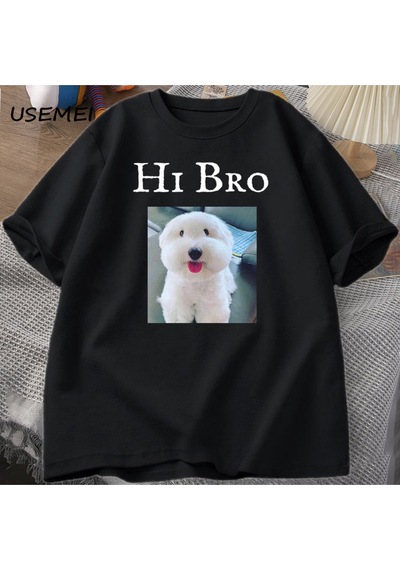 Flood Of Style Merhaba Bro Köpek Yavru T-shirt Tee Rahat Y2k Komik Meme Waitimgoated T Erkekler Kadın Siyah Flood Of Style Merhaba Bro Köpek Yavru T-shirt Tee Rahat Y2k Komik Meme Waitimgoated T Erkekler Kadın Siyah