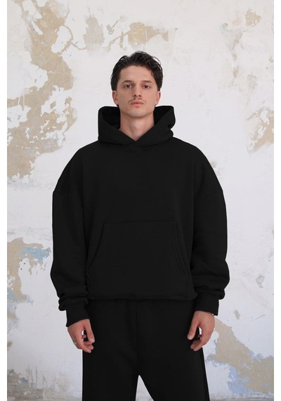 Siyah Cozy Basic Oversize Sweatshirt Siyah