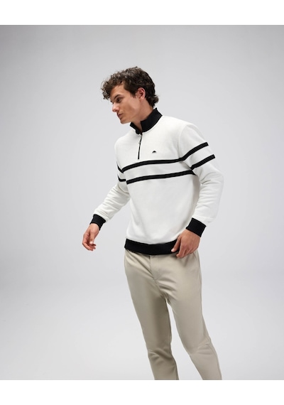 Ellesse Yarım Fermuarlı Sweat 2025 Sonbahar-kış Beyaz