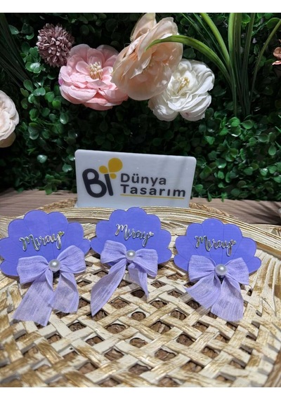Uv Baskı Pleksi Magnet Söz, Nişan, Nikah, Düğün, Kına, Doğum 10 Adet Bronz