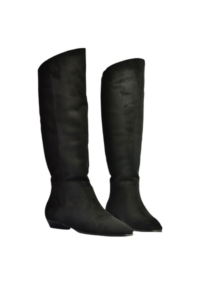 Fox Shoes Z404202702 Siyah Süet Klasik Kadın Çizme