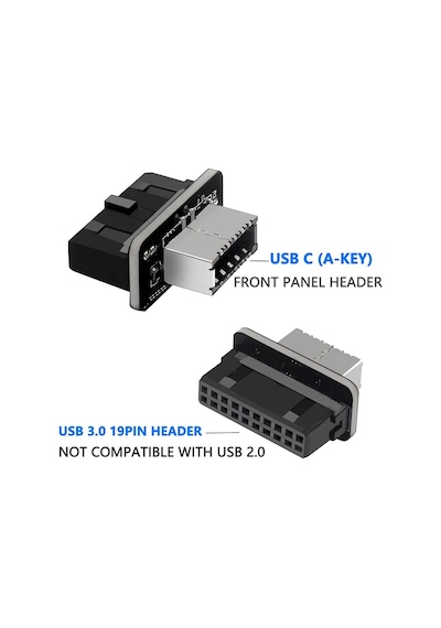 5209 Type-e To Usb 3.0 19 Pın Anakart Çevirici Dönüştücü Adaptör