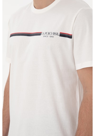 U.S. Polo Assn. Erkek Bisiklet Yaka Beyaz Pijama Takımı 50309174-VR013