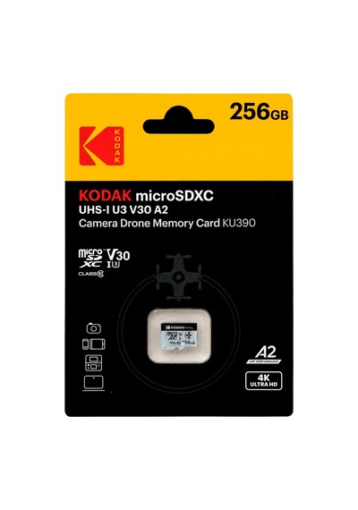 Kodak 256gb Uhs-ı U3/v30/a1 Drone İçin Micro Sd Kart Ku390