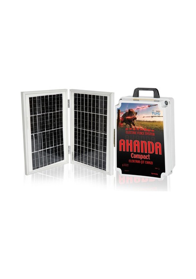 Puhu Ahanda Compact Güneş Enerjili Elektrikli Çit Cihazı 20w Panel + 12v/14ah Jel Akü 15000 Volt 20.000 M
