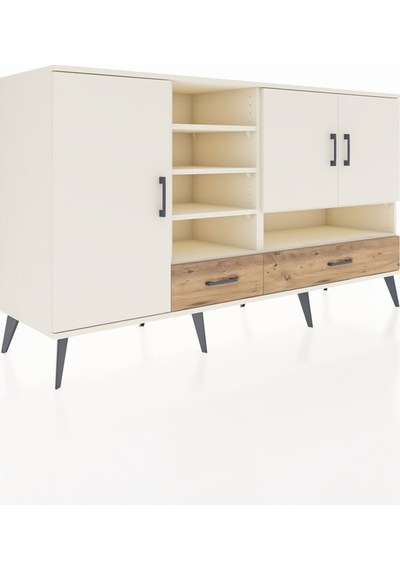 Kronos Konsol 8 Raflı 2 Çekmeceli 3 Kapaklı 176x59x99 Aytaşı-ayta Aytaşı-aytaşı/çam