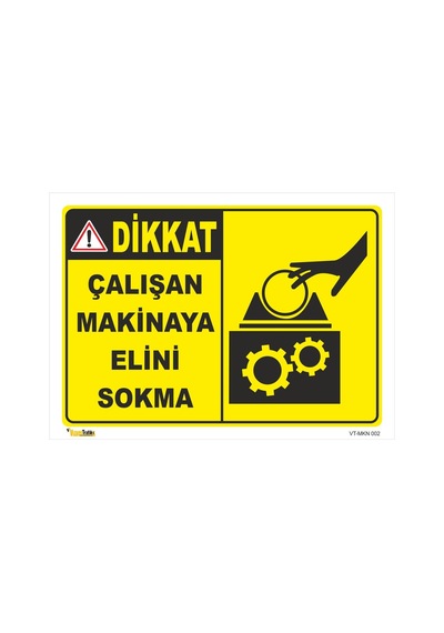 Çalışan Makinaya Elini Uzatma - Isg Levhası 70x100 Cm Sticker