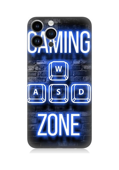 Apple Uyumlu iPhone 14 Pro  Gaming Zone Desenli Silikon Kılıf