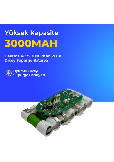 Deerma Vc25 3000 Mah 21.6v Dikey Süpürge Batarya