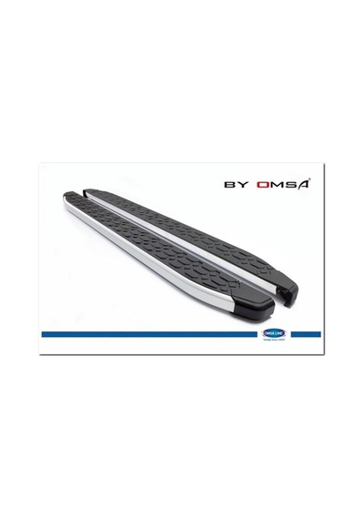 Omsa Line Vw Caddy Yan Basamak 2021 Sonrası Uzun Şasi Blackline Mat Alüminyum Alınlı Yan Koruma Basamak