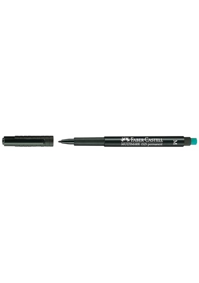 Faber-castell Permanent Marker M Uçlu Siyah Kalem, Asetat Silgili, Cd Cam Tepegöz Ve Düz Yüzeyler İçin 103 Ivory