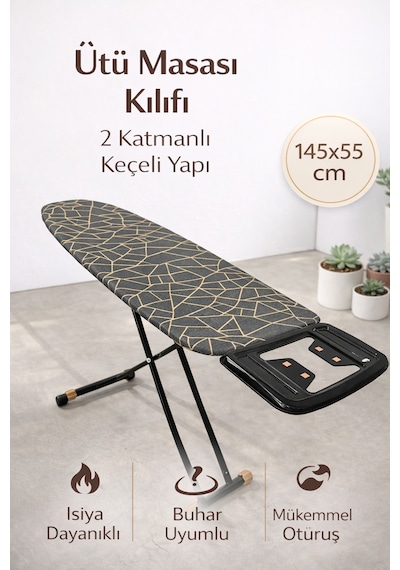 Ütü Masası Kılıfı Bezi 55x140 Altın