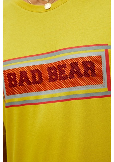 Bad Bear Mesh Erkek T-shirt-23202 Sarı