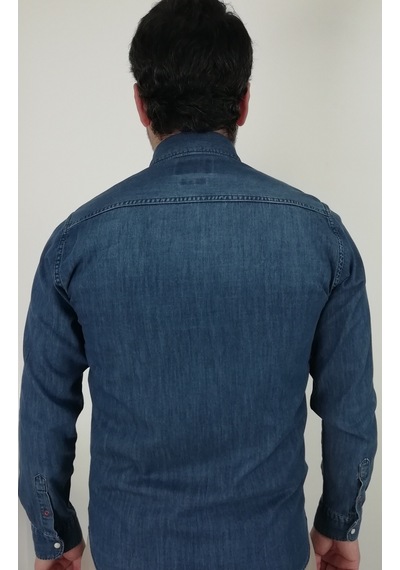 Tousus Slim Fit Kot Erkek Gömlek Slm-2015-tss Mavi