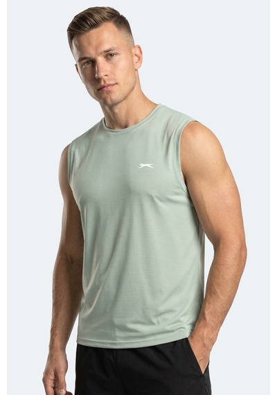 Slazenger Herofıt Erkek Kolsuz Su Yeşili Atlet