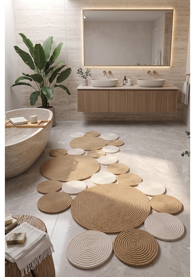 Villadia Home Textile Jüt Hasır Sarmal Kilim Yuvarlak Örgü Halı Yolluk Dekoratif Doğal Görünümlü Bohem Ev Kilimi Salon Balkon Oturma Yatak Mutfak Çocuk Odası 310bambukrem Villadia Home Textile Jüt Hasır Sarmal Kilim Yuvarlak Örgü Halı Yolluk Dekoratif Doğal Görünümlü Bohem Ev Kilimi Salon Balkon Oturma Yatak Mutfak Çocuk Odası 310bambukrem