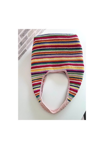 Bolca Emek Renkli Koton İp El Yapımı Kadın Çanta Pembe - 914341669 Pembe - 914341669 Pembe