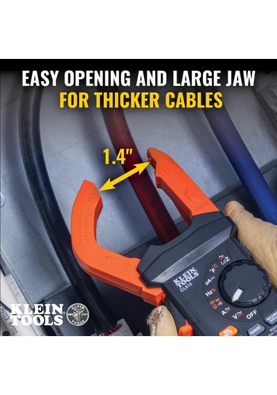 Klein Tools El Feneri, 600a Ac/dc Otomatik Değişen, Gerçek Rms, Ncvt, Ölçümler Akım, Loz, Sıcaklık
