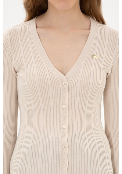 U.s. Polo Assn. Kadın Krem Hırka Triko 50313580-vr071 Krem