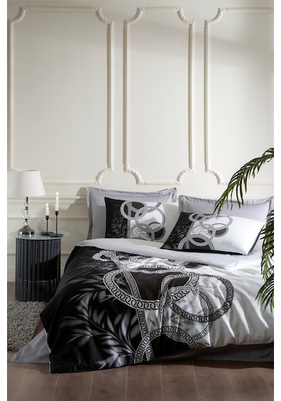 Cadena Çift Kişilik Soft Life Saten Nevresim Takımı Bej