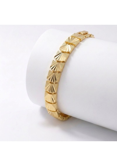 Premium Şık Ve Parlak Solara 24k Gold Kaplama 8 Mm Kadın Bijuteri Bileklik 3183kbv5d10 18cm Altın