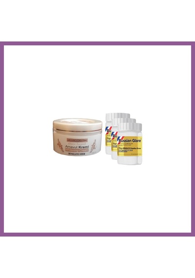 Bezos Three Brand Whitening Cream 100 Ml Arnavut Kremi Aklık Kremi + Russıan Glare Tüy Dökücü Azaltıcı Merhem 50 Ml 3 Adet Rengaren