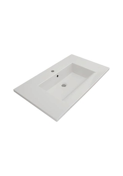Bocchi Milano Etajerli Lavabo 80 CM Parlak Beyaz 1113-001-0126