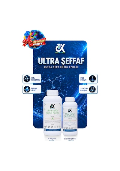 Erkon Kimya Ultra Sert Şeffaf Hobby Epoksi 750 Gr