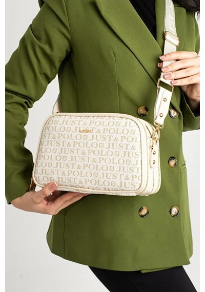 Just Polo Kadın Günlük Kullanıma Uygun Uzun Ayarlanabilir Askılı El Ve Omuz Çantası Shoulder Bag Krem