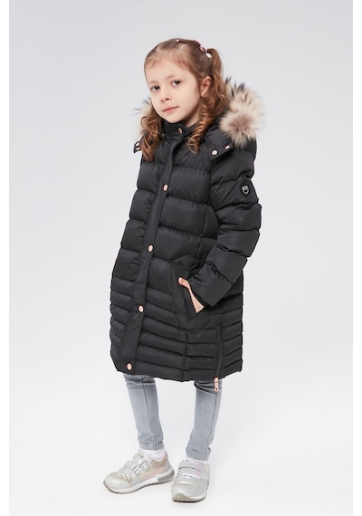Benitto Kids Benittokids Kız Çocuk Natürel Kürklü Kaban 51301-siyah Siyah Benitto Kids Benittokids Kız Çocuk Natürel Kürklü Kaban 51301-siyah Siyah