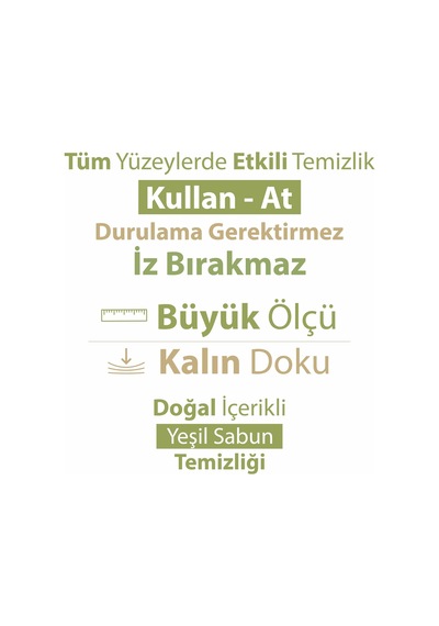 Yer Havlusu Yeşil Sabun 50 Yaprak Tek Renk