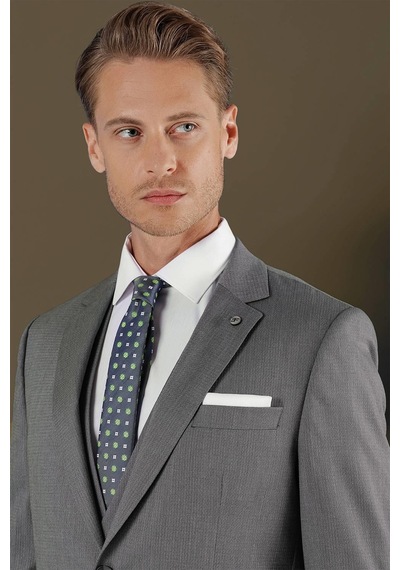 Efor Tk 877 Slim Fit Füme Klasik Takım Elbise Füme